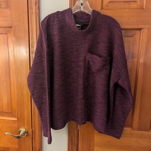 NWT Eddie Bauer Rich Purple Knit Soft Sweater Size XXL